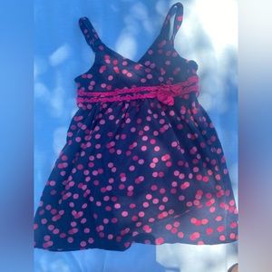 GapKids Navy Blue and Pink Polka Dot Blouse
